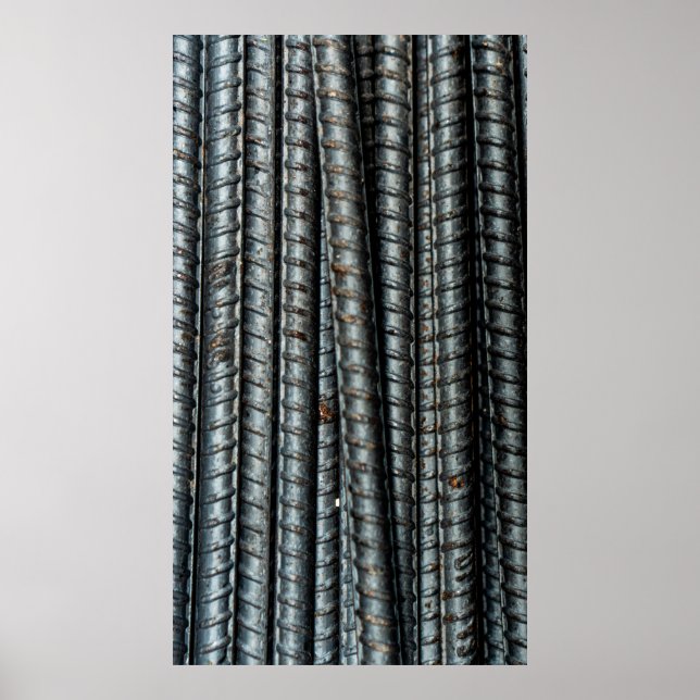 Poster Bares de metal preto (Frente)