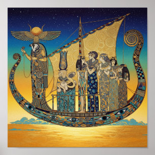 Poster Barge Solar Egípcia