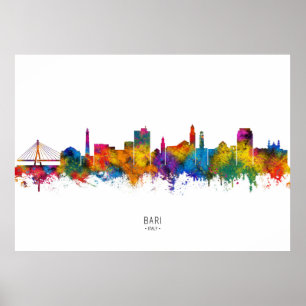 Poster Bari Italy Skyline