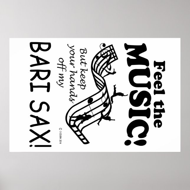 Póster Bari Sax Sente A Música (Frente)