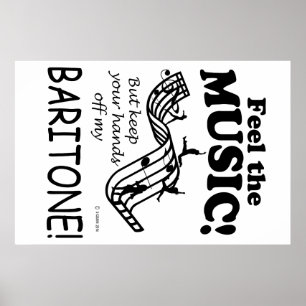 Póster Baritone Sente A Música