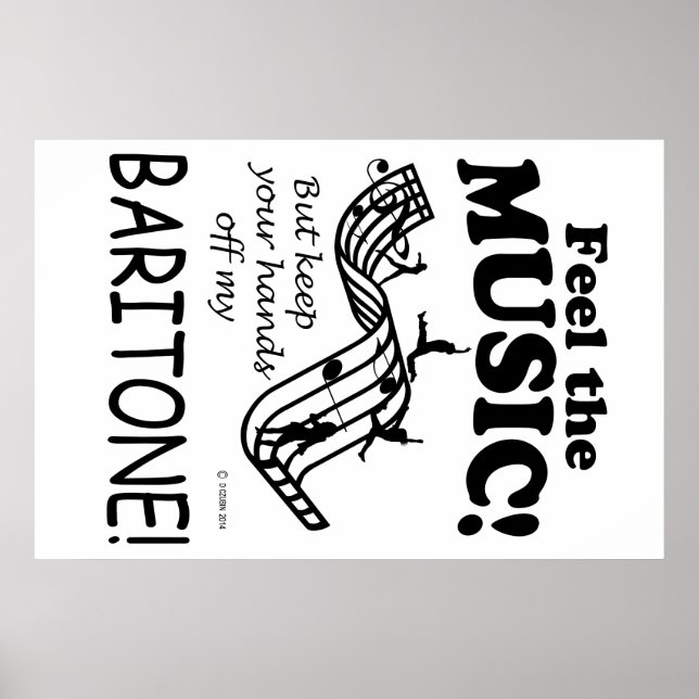 Póster Baritone Sente A Música (Frente)