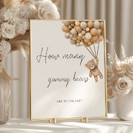 Poster Barly Wait Adivinha Quantos Ursos Gummy Sinal