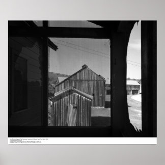 Poster Barn através da Tela do Antigo Cookhouse, 1962