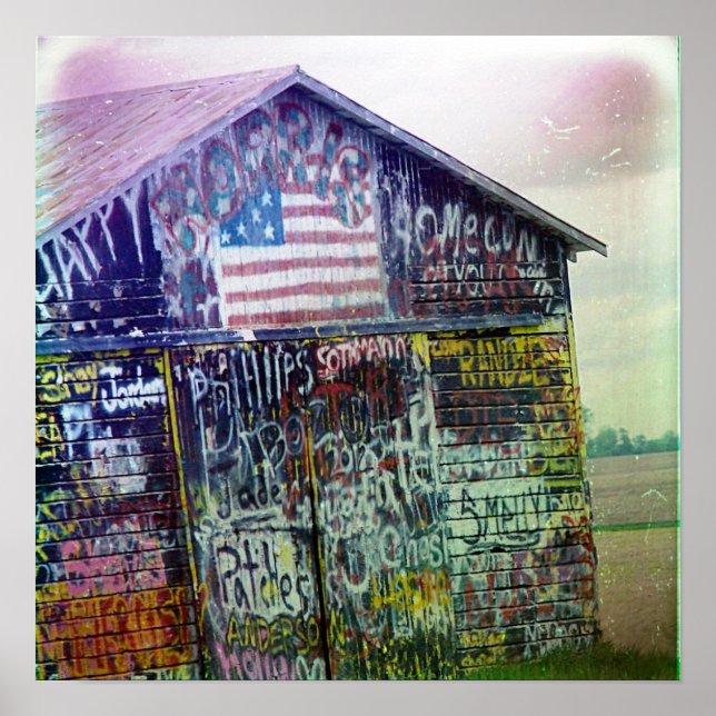 Póster Barn de grafite (Frente)