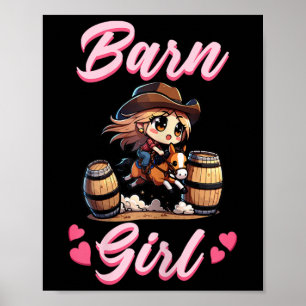 Poster Barn Girl I Equestrian Pony Horse Fan