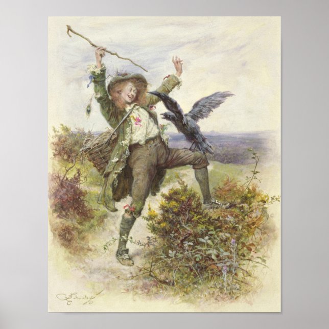 Póster Barnaby Rudge e Raven Grip (Frente)