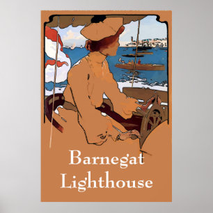 Póster Barnegat Lighthouse Estilo de Vintage