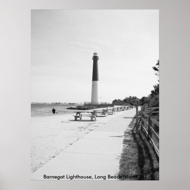 Poster Barnegat Lighthouse, Long Beach Island (Frente)