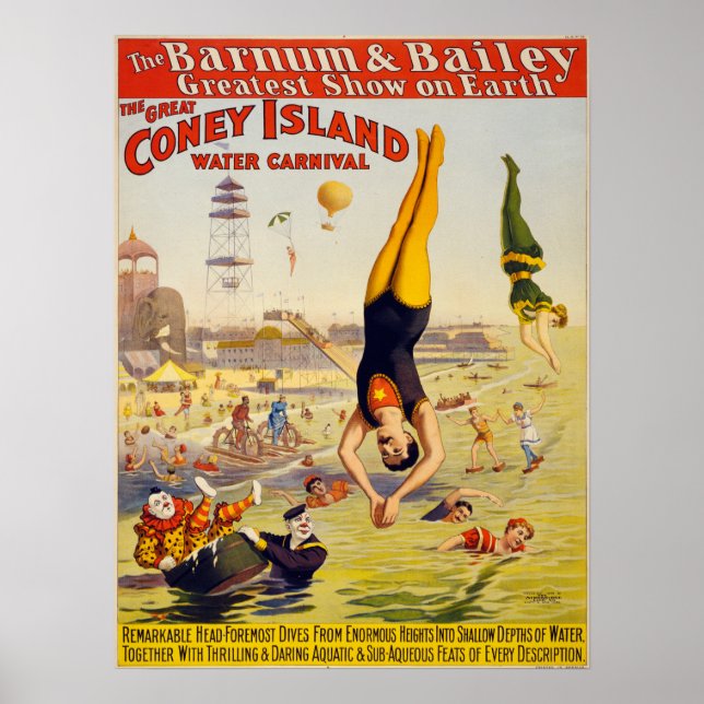 Poster Barnum & Bailey Circus - Circa 1900 (Frente)