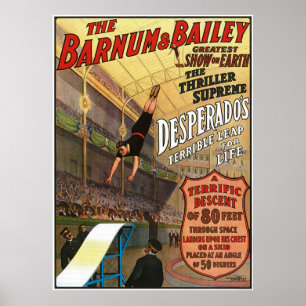 Poster Barnum e Bailey Desperado dão o salto da vida