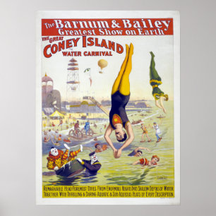 Póster Barnum & propaganda de circo de Bailey Coney