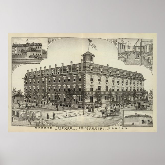 Póster Barons House, Concordia, Kansas (Frente)