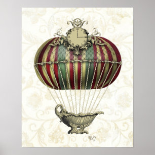 Póster Baroque Balloon with Clock