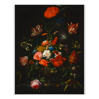 Póster Baroque Vintage Floral Bouquet – Classic Still Lif
