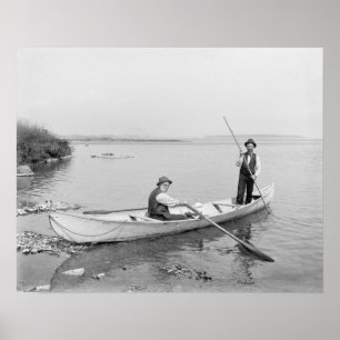 Póster Barqueiro do St. Lawrence River, 1890. Foto do