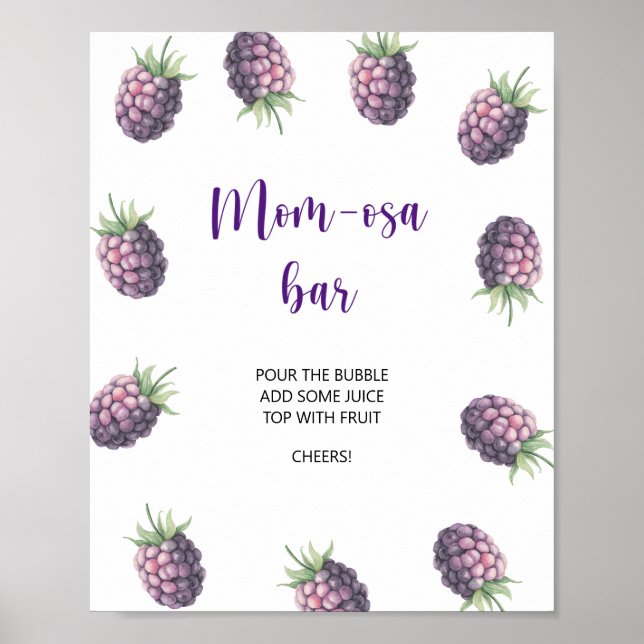 Poster Barra de Blackberry Mom-osa (Frente)