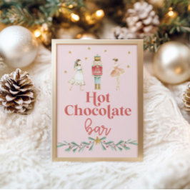 Poster Barra de Chocolate Quente Esmagador de Natal Carta