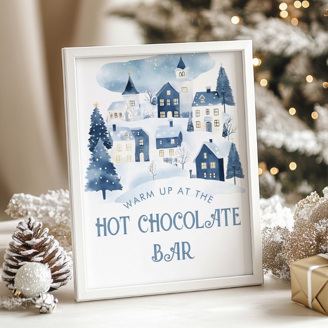 Poster Barra de Chocolate Quente Vila de Natal Churrasco  (Criador carregado)
