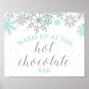 Poster Barra de Chocolate Quente Winter Onederland Verde