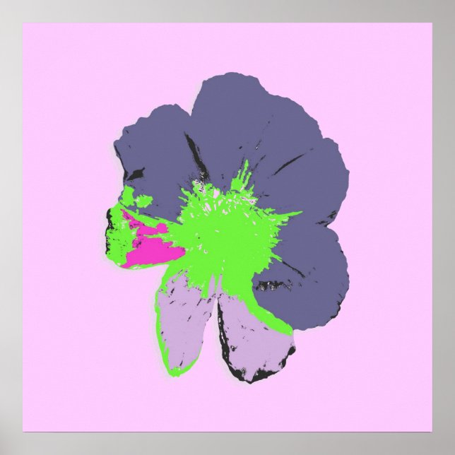 Póster Barra de Cores/ Flor PopArt (Frente)