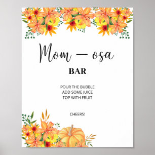 Poster Barra floral outono Mon-osa