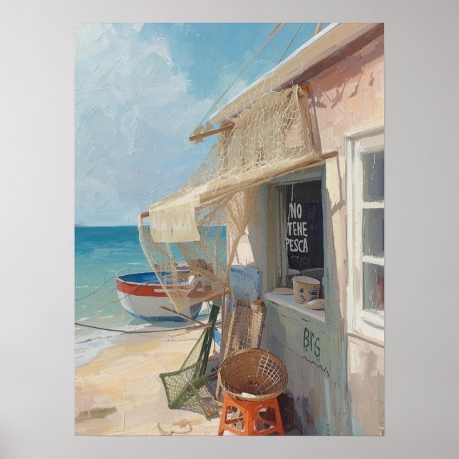 Poster barraca de peixes de Bonaire (Frente)