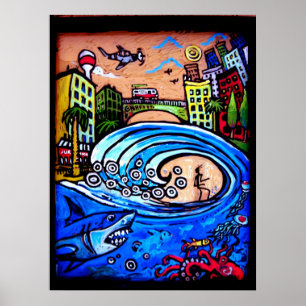 Poster barraca do surf