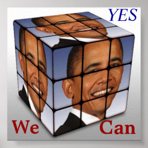 Poster Barrack Obama Cube, Sim Podemos