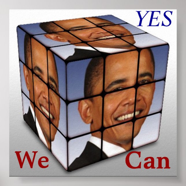 Poster Barrack Obama Cube, Sim Podemos (Frente)