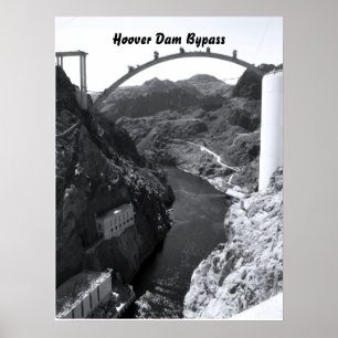 Póster barragem Hoover, desvio do barragem Hoover