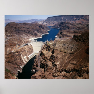 Poster Barragem Hoover - vista aérea