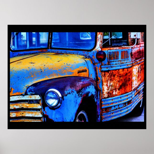 Poster Barramento de muitas cores (Frente)