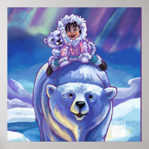 Poster Barramento de Urso Polar