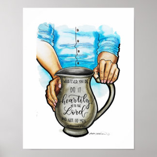 Poster Barras de Cinza - Mãos de Potter - Arte de Aquarel