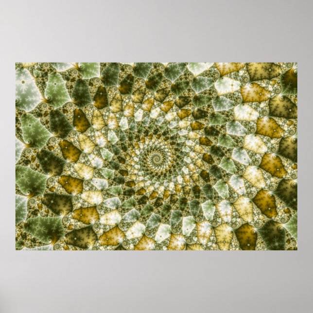 Póster Barras Marmortas - Arte Mandelbrot (Frente)