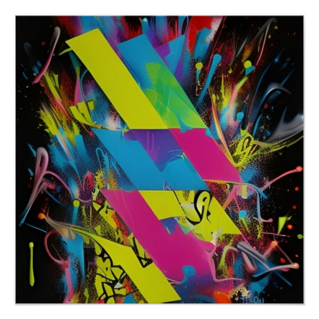 Póster Barras y Explosión de Color (Frente)