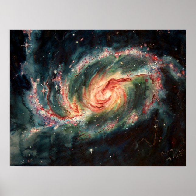 Poster Barred Spiral Galaxy (Frente)