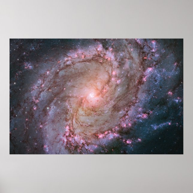 Poster Barred Spiral Galaxy Messier 83. (Frente)