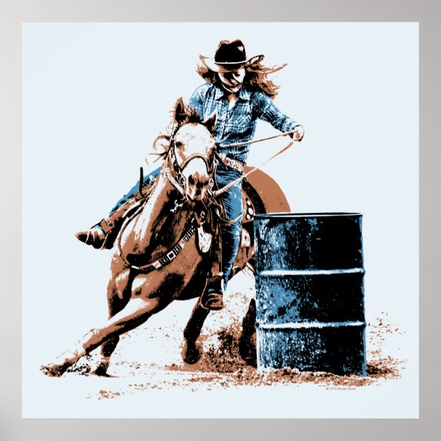 Poster Barrel Racing (Frente)