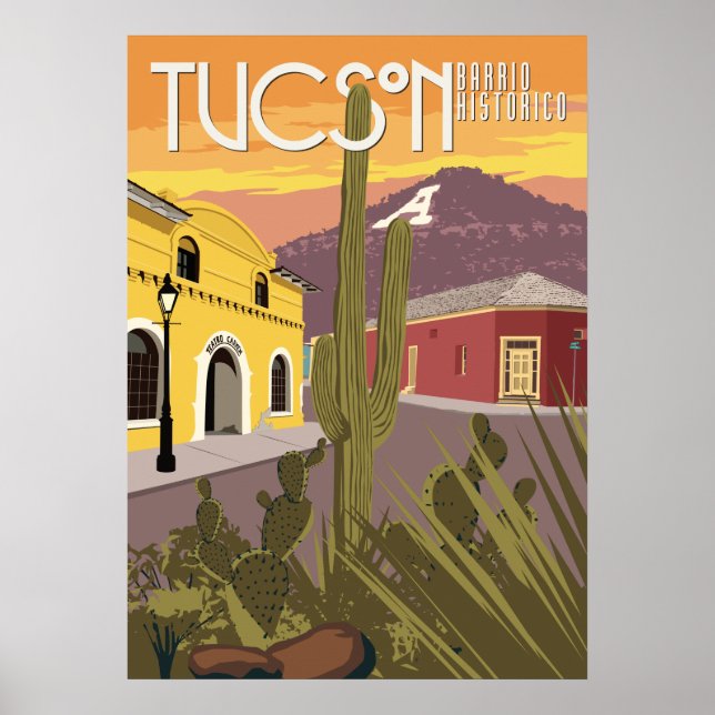 Poster Barrio de 28"x20" - Tucson, Arizona (Frente)
