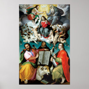 Poster Bartolomeo Passerotti a coroação do Virgin