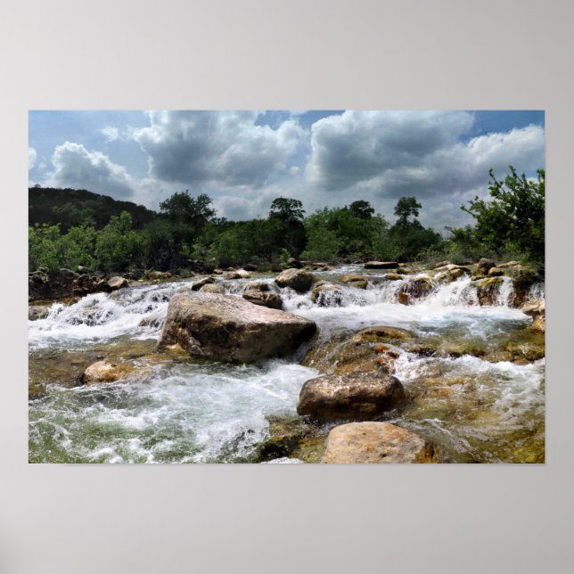 Póster Barton Creek Greenbelt Waterfall - Austin, Texas (Frente)
