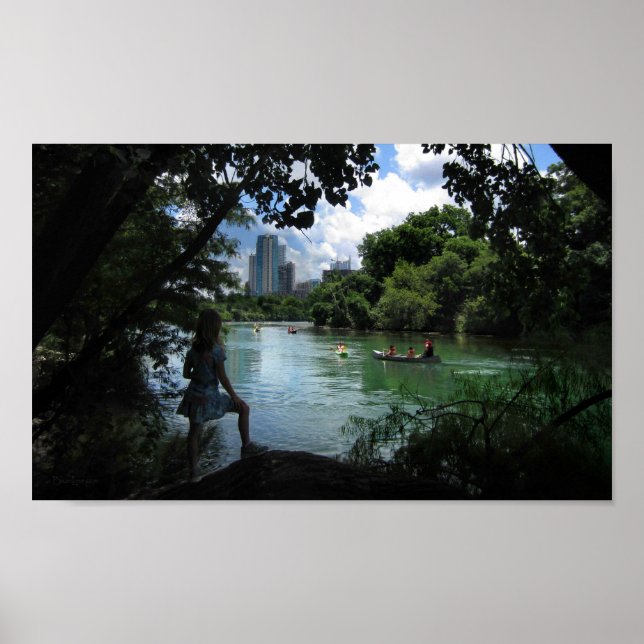 Póster Barton Creek / Lago Ladybird - Austin, Texas (Frente)