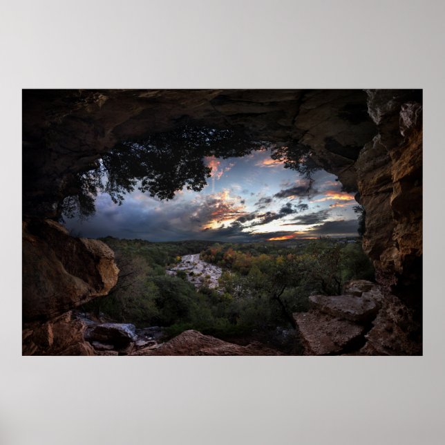 Póster Barton Creek Sunset - Austin, Texas (Frente)