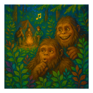 Póster Barulhos de Pé Engraçados em Arte Fantástica de Wo