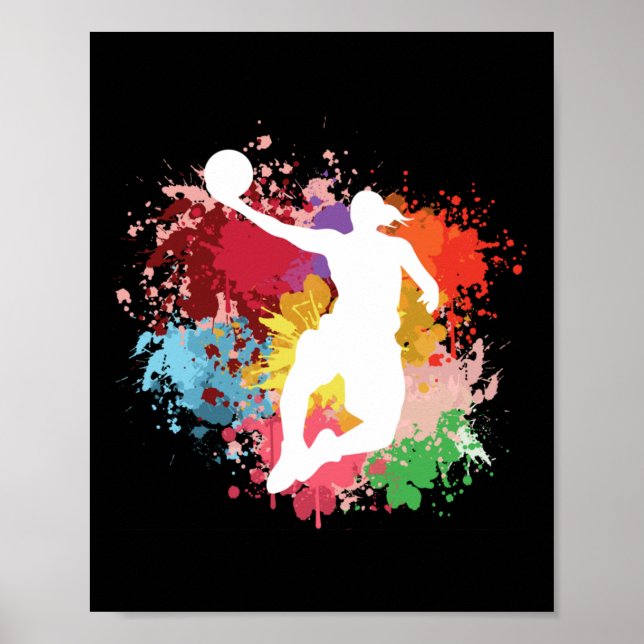 Poster Basbol Splash Watercolor (Frente)