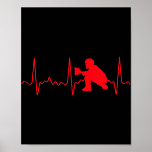 Poster Baseball Catcher - Batimento de Coração com Beiseb