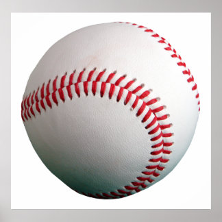 Póster Baseball com ranhura vermelha