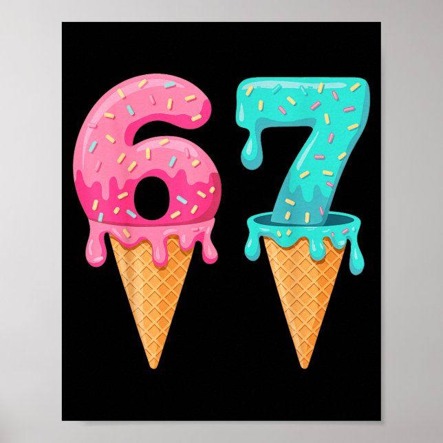 Poster Baseball Drip Ice Cream 67 Baseball Lifestyle 101  (Frente)